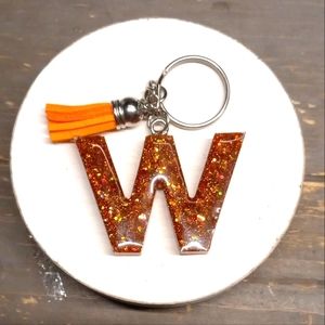 Letter W Resin Keychain!!